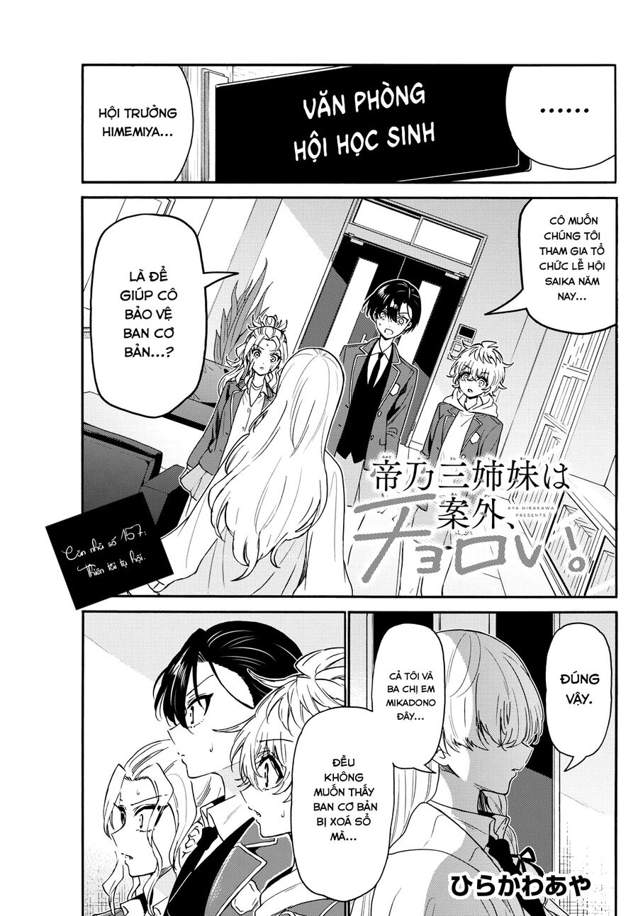 Ba Chị Em Nhà Mikadono Dễ Đối Phó Thật Đấy Chap 157 - Next Chap 158