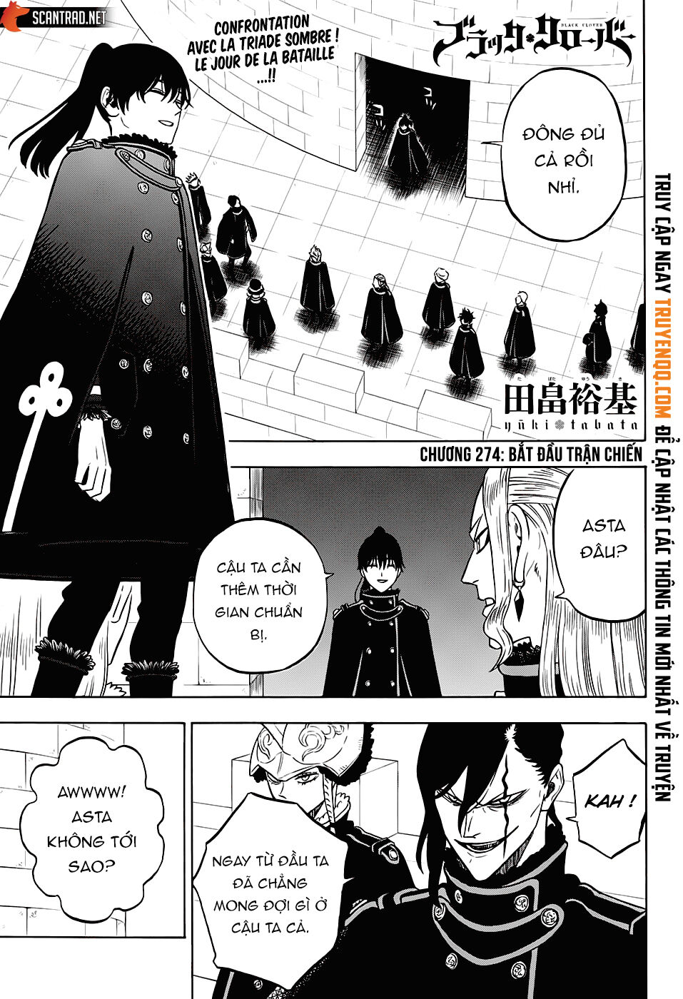Black Clover - Thế Giới Phép Thuật Chap 274 - Next Chap 275