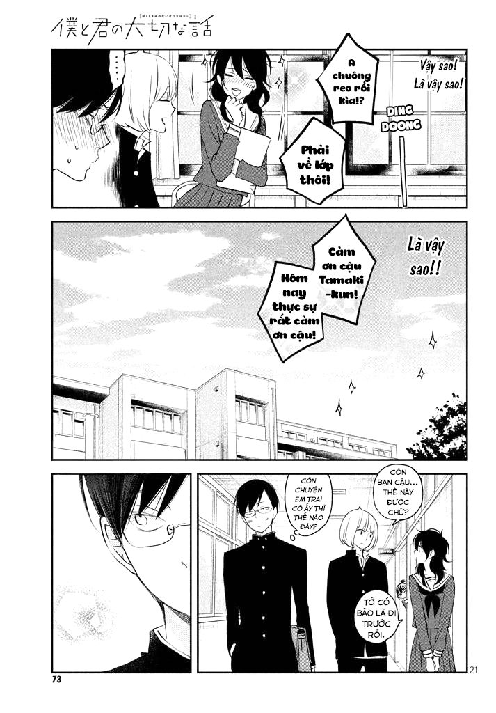 Boku To Kimi No Taisetsu Na Hanashi Chap 13 - Next Chap 14