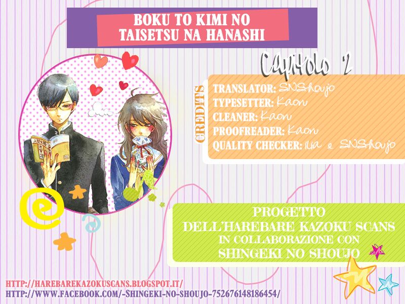 Boku To Kimi No Taisetsu Na Hanashi Chap 2 - Next Chap 3