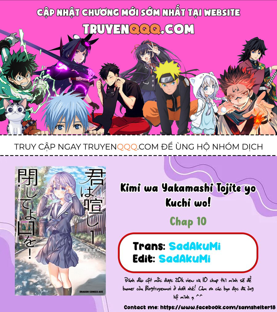 Cậu Ồn Ào Quá, Im Lặng Giùm Tớ Đi! Chap 10 - Next Chap 11