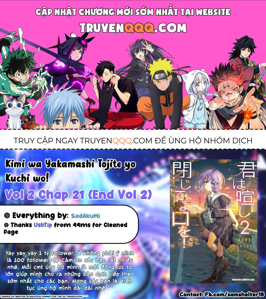 Cậu Ồn Ào Quá, Im Lặng Giùm Tớ Đi! Chap 21 - Next Chap 22