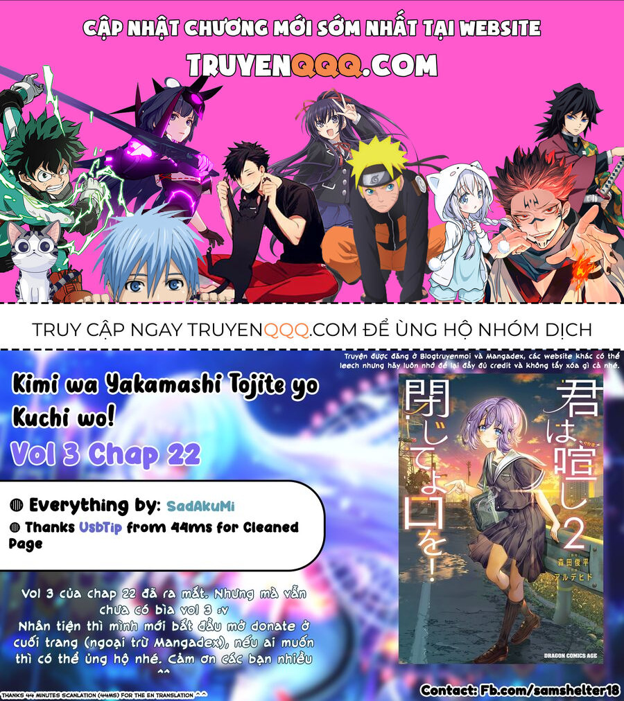 Cậu Ồn Ào Quá, Im Lặng Giùm Tớ Đi! Chap 22 - Next Chap 23