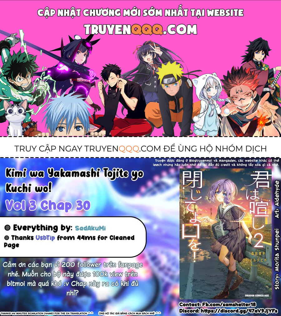 Cậu Ồn Ào Quá, Im Lặng Giùm Tớ Đi! Chap 30 - Next Chap 31