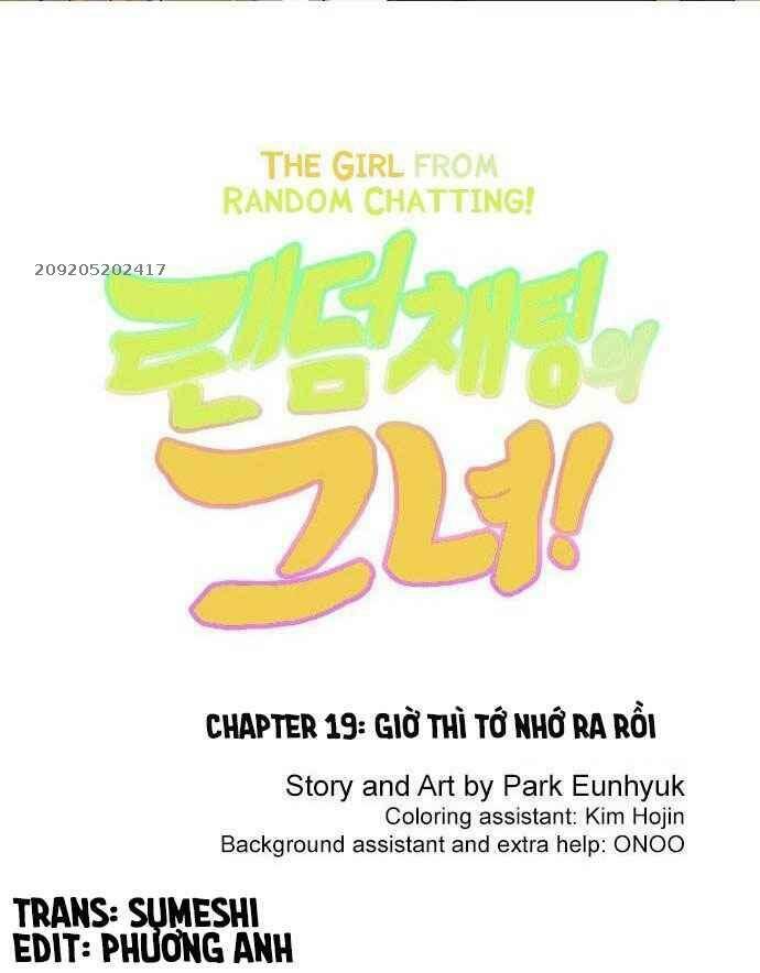 Cô Gái Từ Ứng Dụng Nhắn Tin Ngẫu Nhiên Chap 19 - Next Chap 20