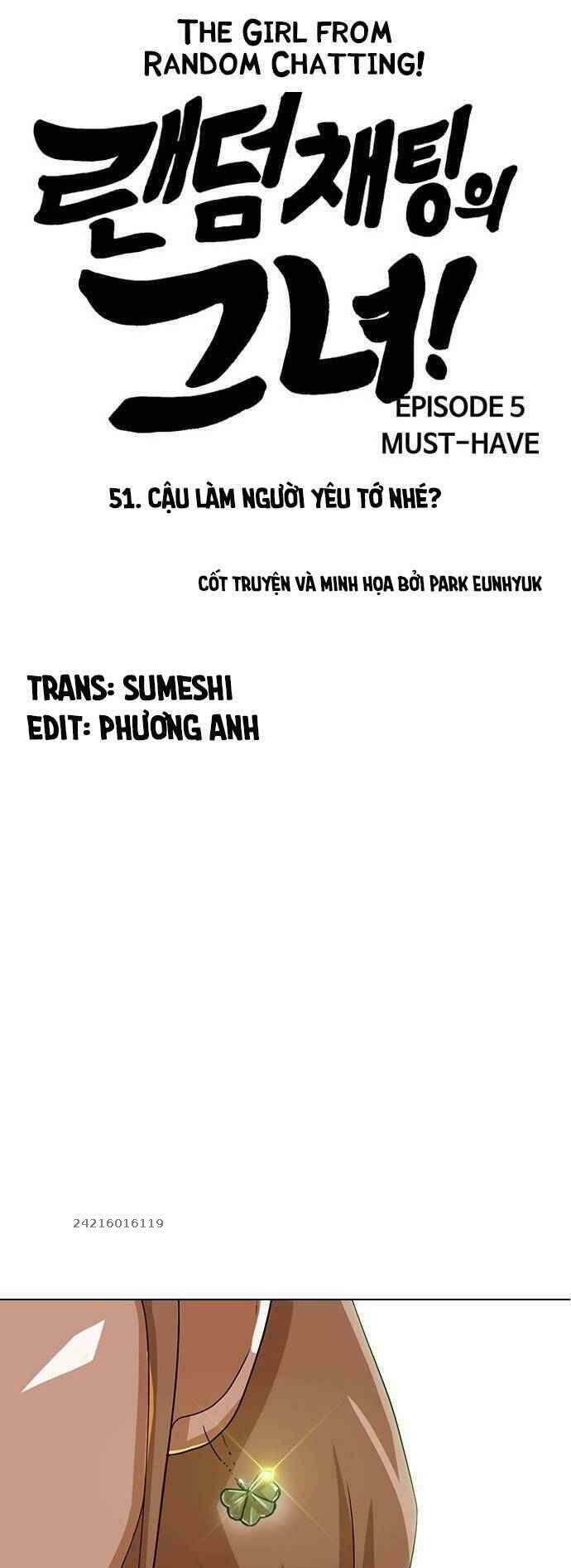 Cô Gái Từ Ứng Dụng Nhắn Tin Ngẫu Nhiên Chap 51 - Next Chap 52