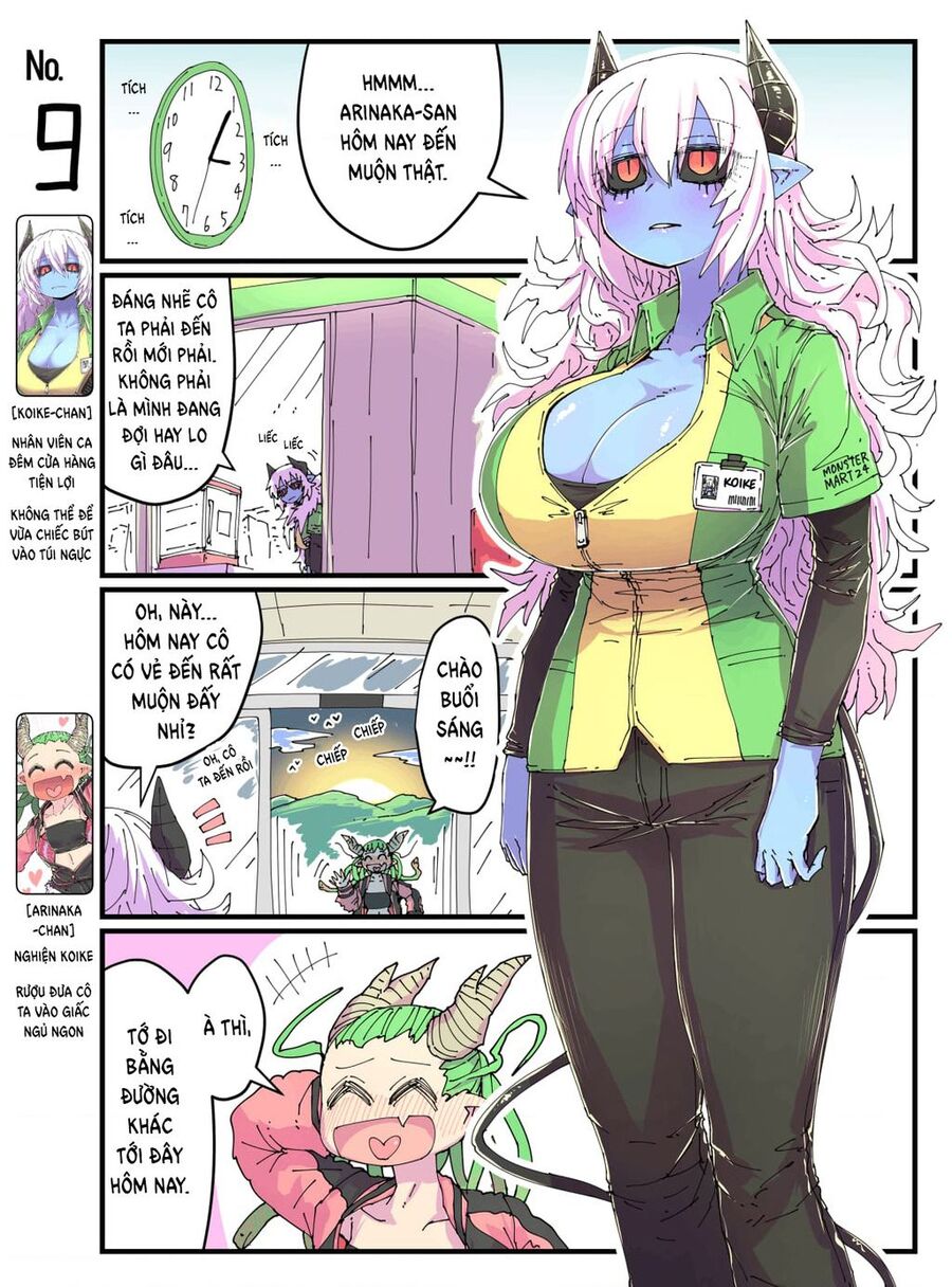 Cô Nàng Nhân Viên Da Xanh Ở Cửa Hàng Tiện Lợi Và Bạn Của Cô Ấy Chap 9 - Next Chap 10