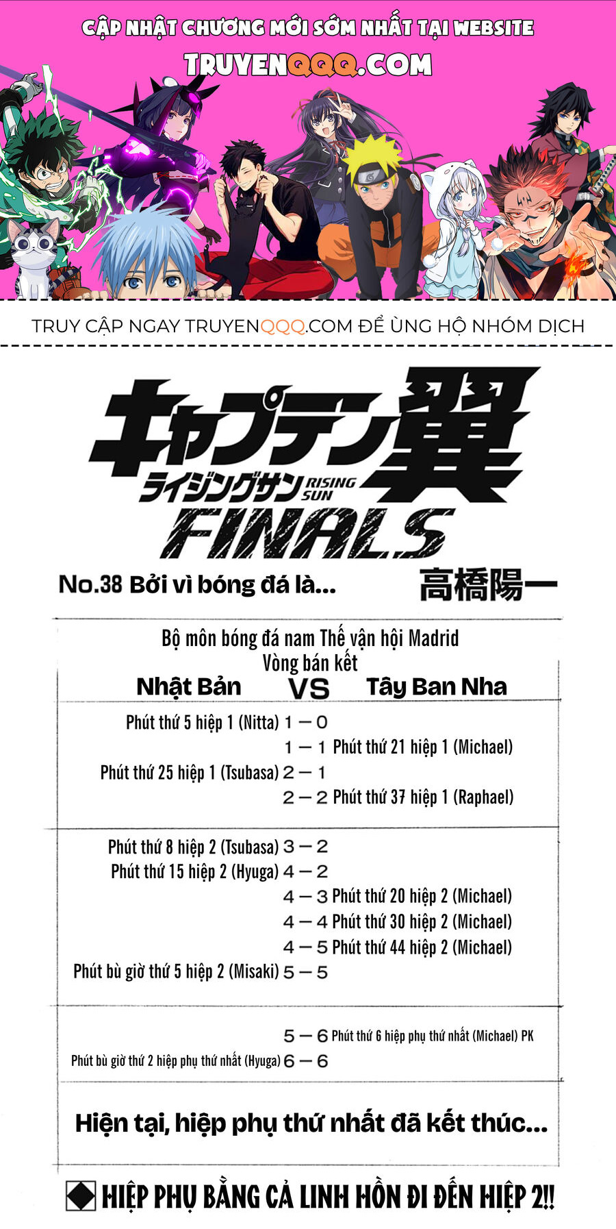 Đội Trưởng Tsubasa - Mặt Trời Mọc - Chung Kết Chap 38 - Next Chap 39