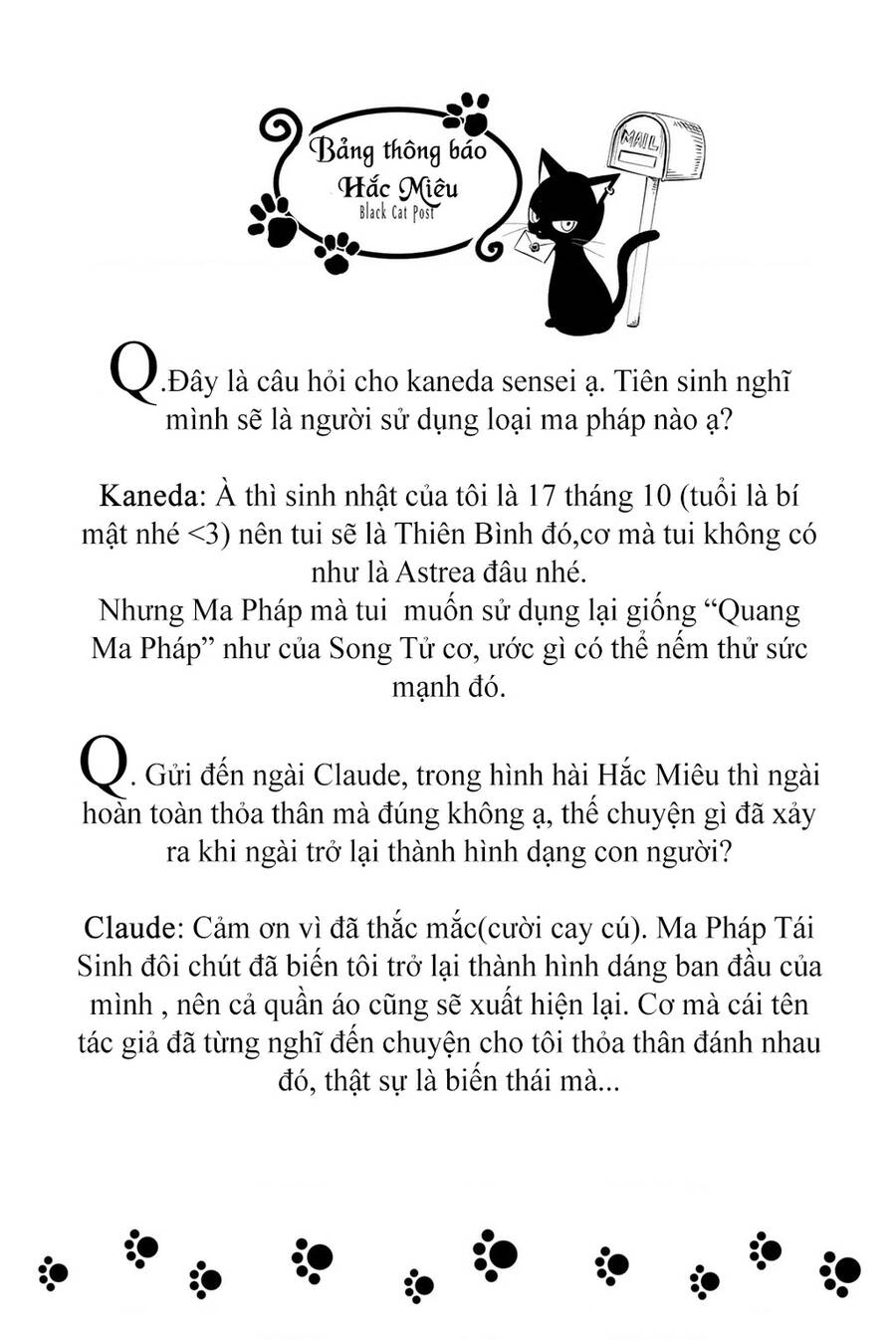 Hắc Miêu Và Lớp Học Phù Thủy Chap 33 - Next Chap 34