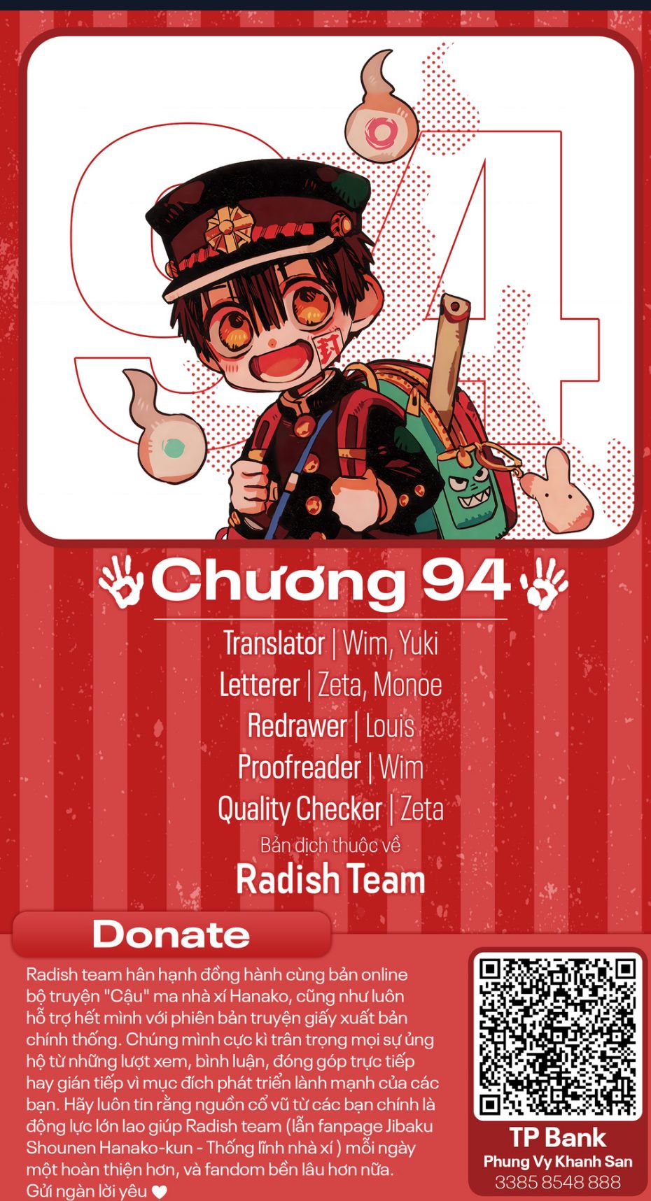 Hanako-Kun Nhà Xí Chap 94 - Next Chap 95