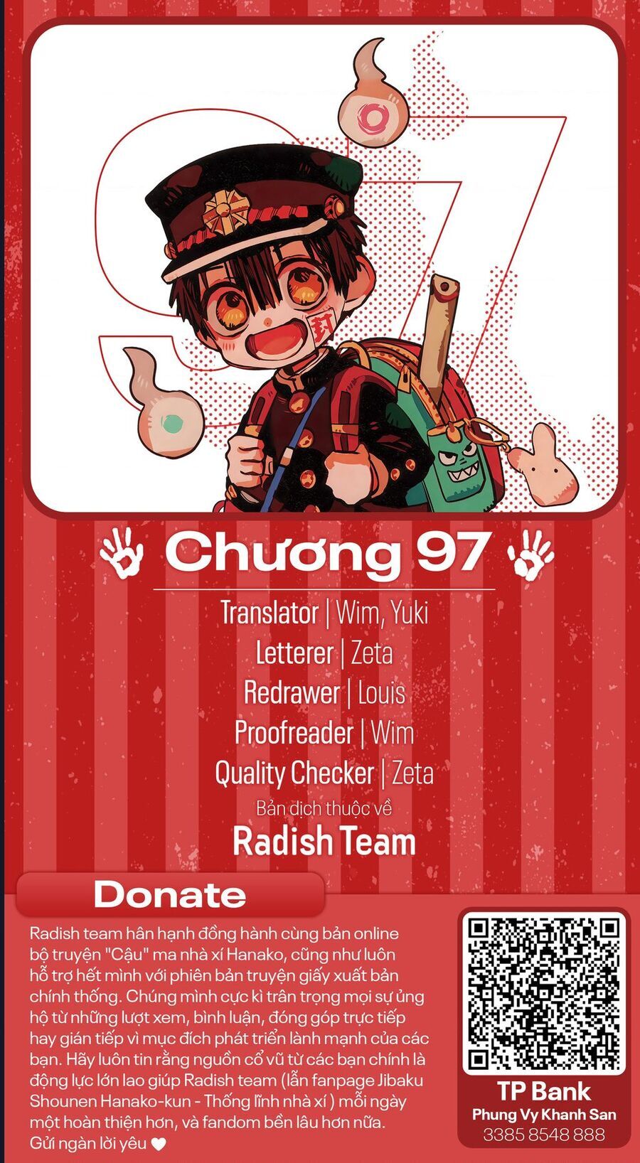Hanako-Kun Nhà Xí Chap 97 - Next Chap 98