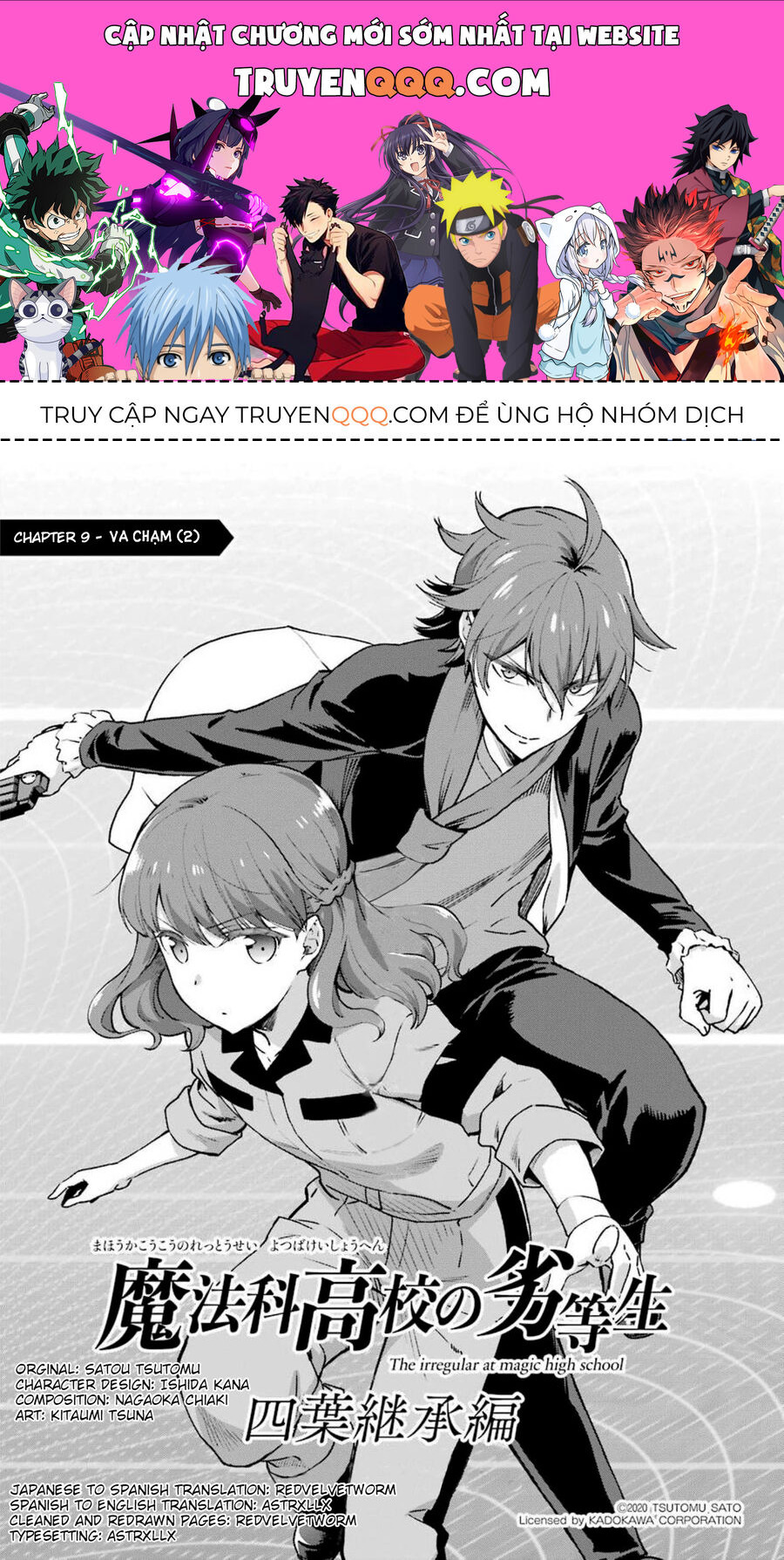 Kẻ Dị Biệt Tại Trường Trung Học Phép Thuật: Người Kế Vị Yotsuba Chap 9 - Next Chap 10