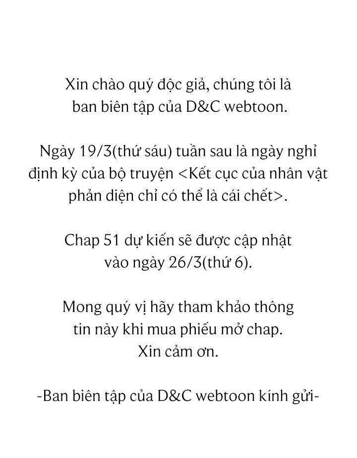 Kết Thúc Của Nhân Vật Phản Diện Chỉ Có Thể Là Cái Chết Chap 50 - Next Chap 51