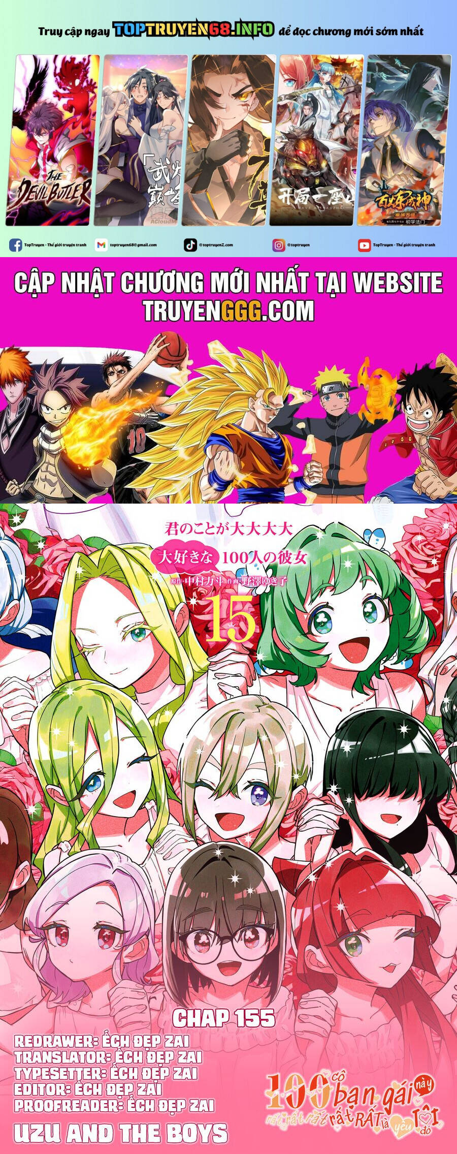 Kimi No Koto Ga Dai Dai Dai Dai Daisuki Na 100-Ri No Kanojo Chap 155 - Next Chap 156
