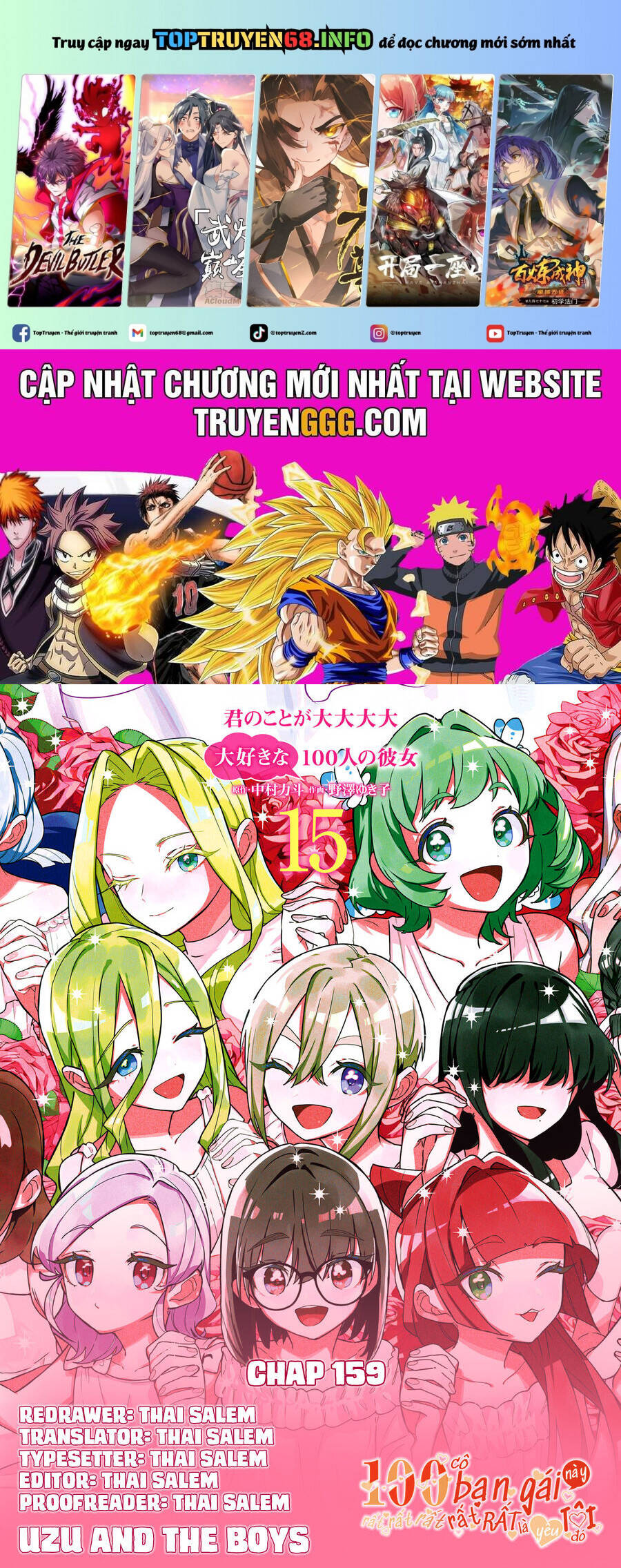 Kimi No Koto Ga Dai Dai Dai Dai Daisuki Na 100-Ri No Kanojo Chap 159 - Next Chap 160