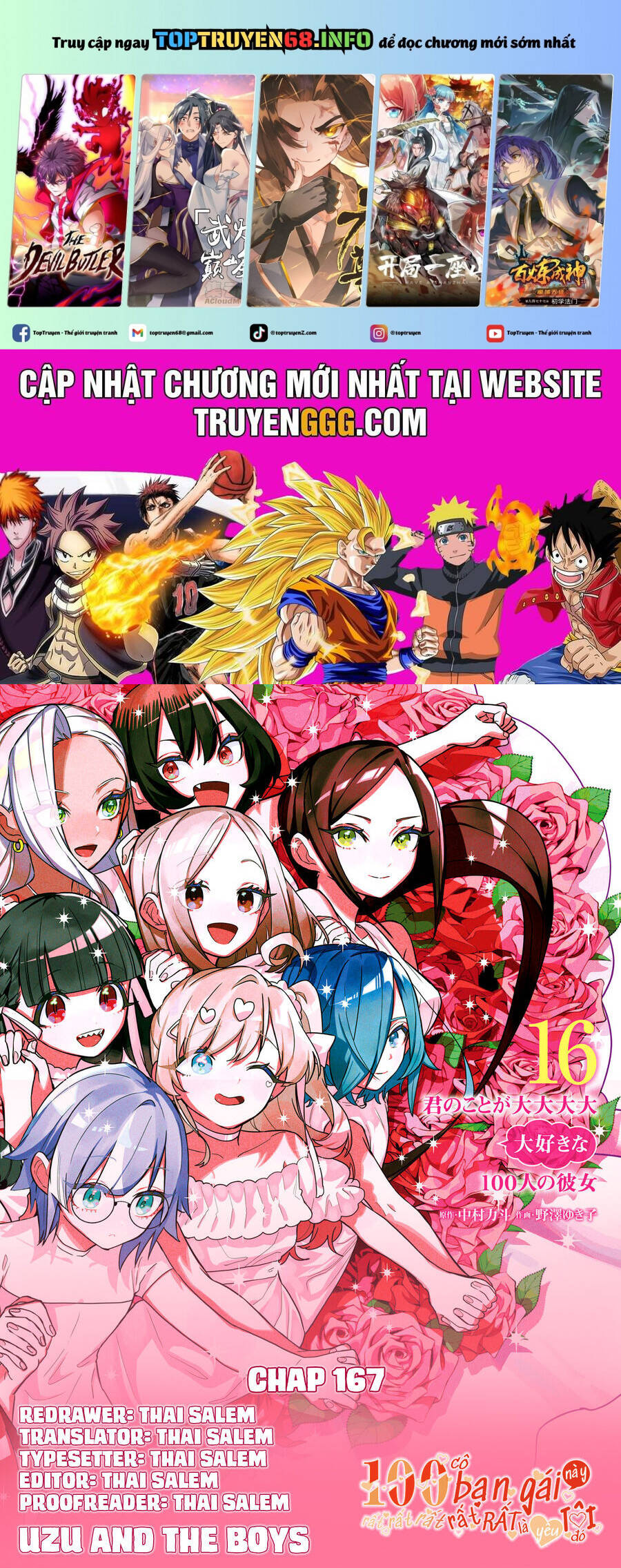 Kimi No Koto Ga Dai Dai Dai Dai Daisuki Na 100-Ri No Kanojo Chap 167 - Next Chap 168
