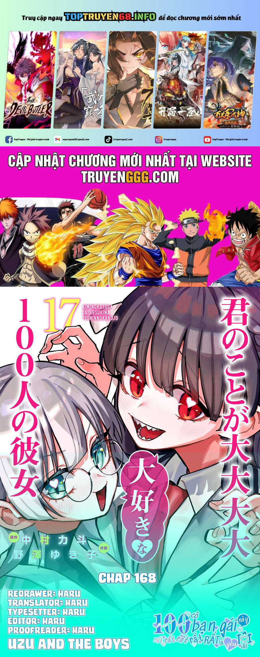 Kimi No Koto Ga Dai Dai Dai Dai Daisuki Na 100-Ri No Kanojo Chap 168 - Next Chap 169