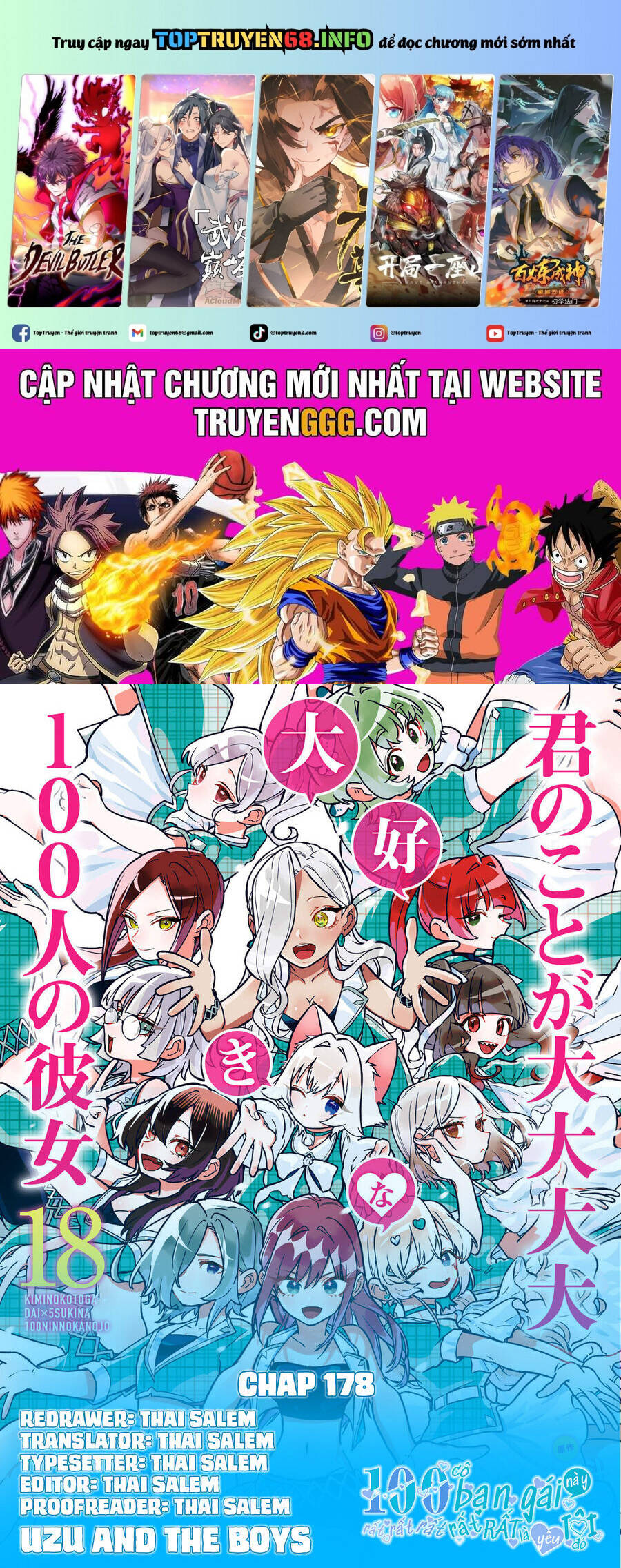 Kimi No Koto Ga Dai Dai Dai Dai Daisuki Na 100-Ri No Kanojo Chap 178 - Next Chap 179