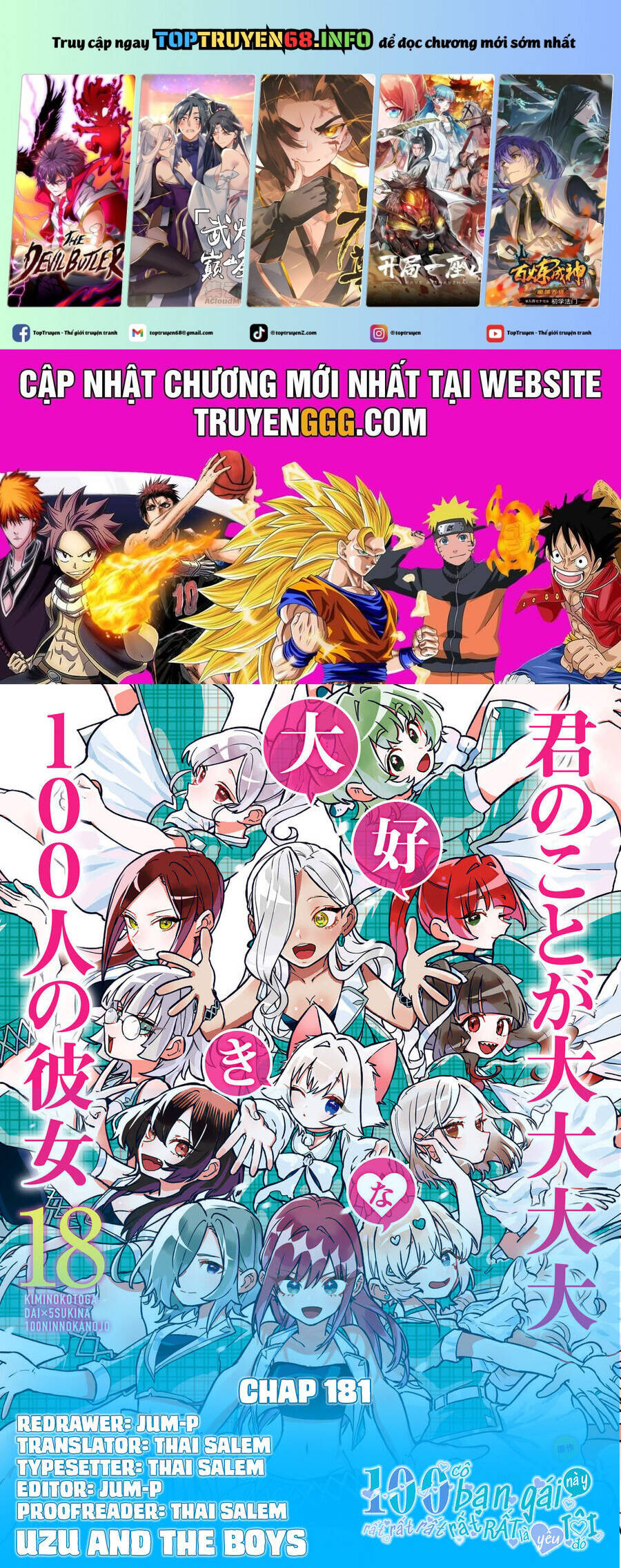 Kimi No Koto Ga Dai Dai Dai Dai Daisuki Na 100-Ri No Kanojo Chap 181 - Next Chap 182