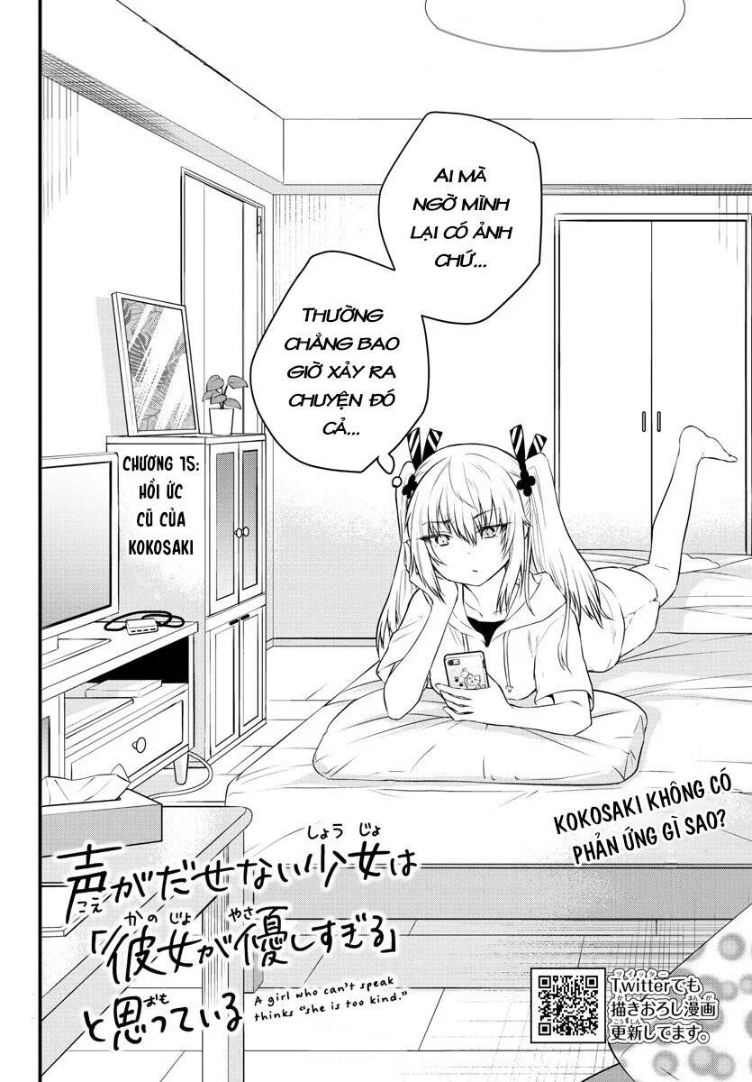 Koe Ga Dasenai Shoujo Wa "Kanojo Ga Yasashisugiru" To Omotte Iru Chap 15 - Next Chap 16