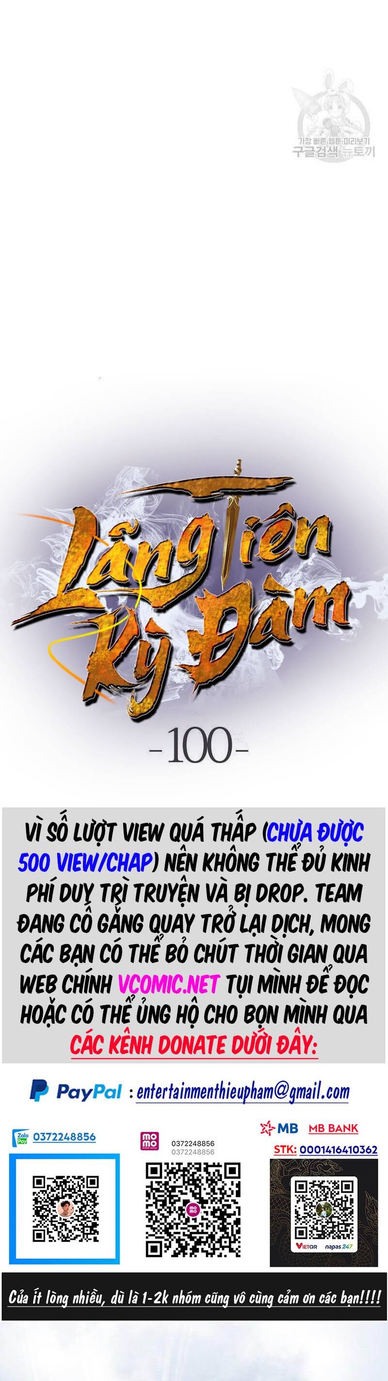 Lãng Tiên Kỳ Đàm Chap 100 - Next Chap 101