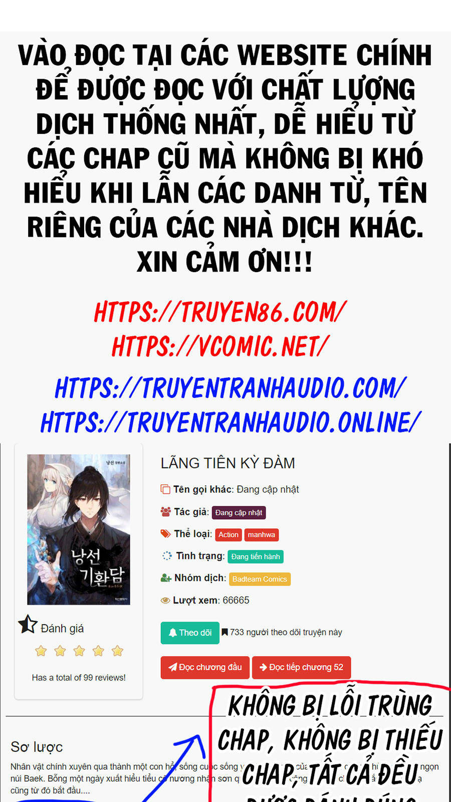 Lãng Tiên Kỳ Đàm Chap 55 - Next Chap 56