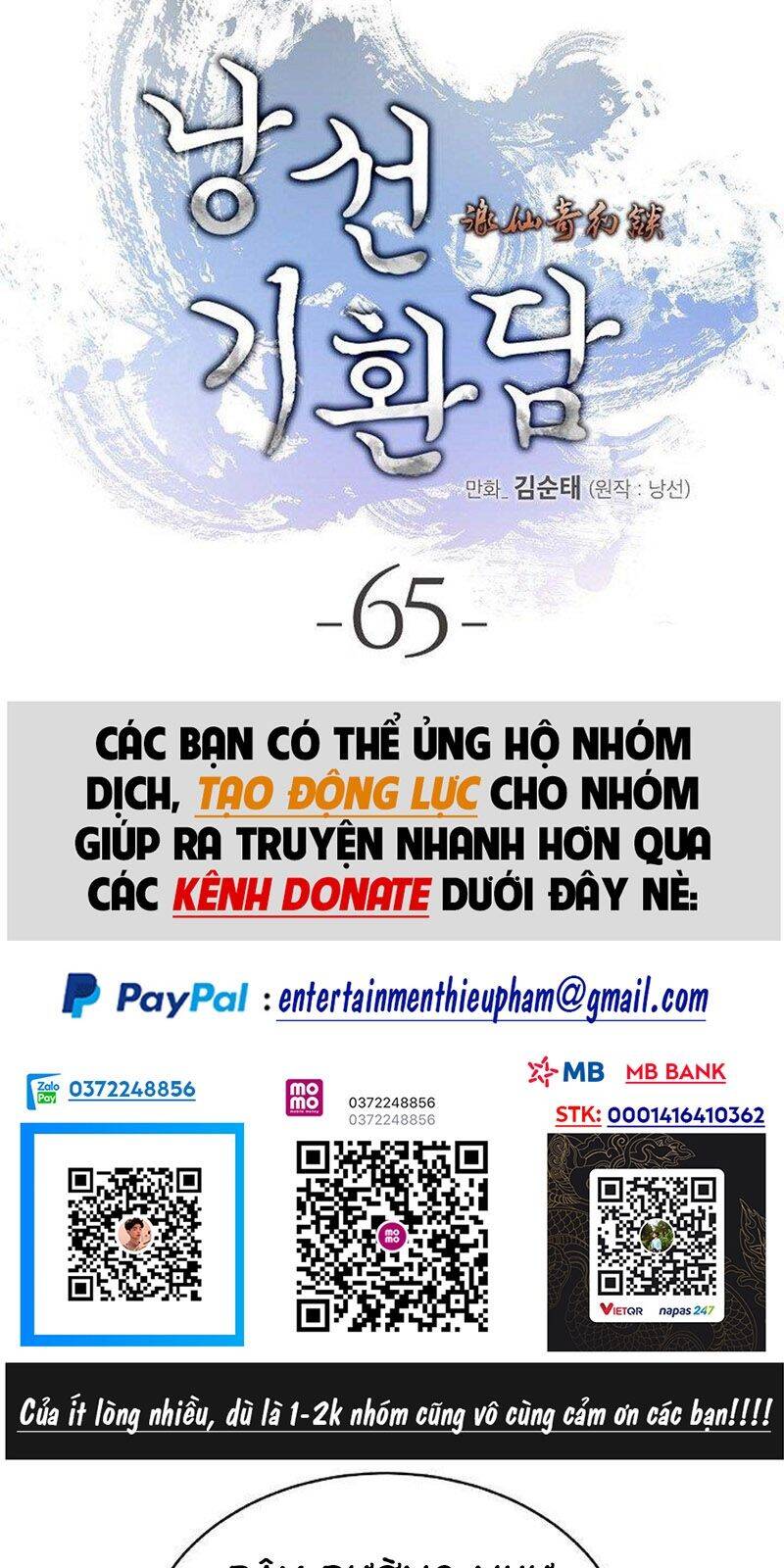Lãng Tiên Kỳ Đàm Chap 65 - Next Chap 66