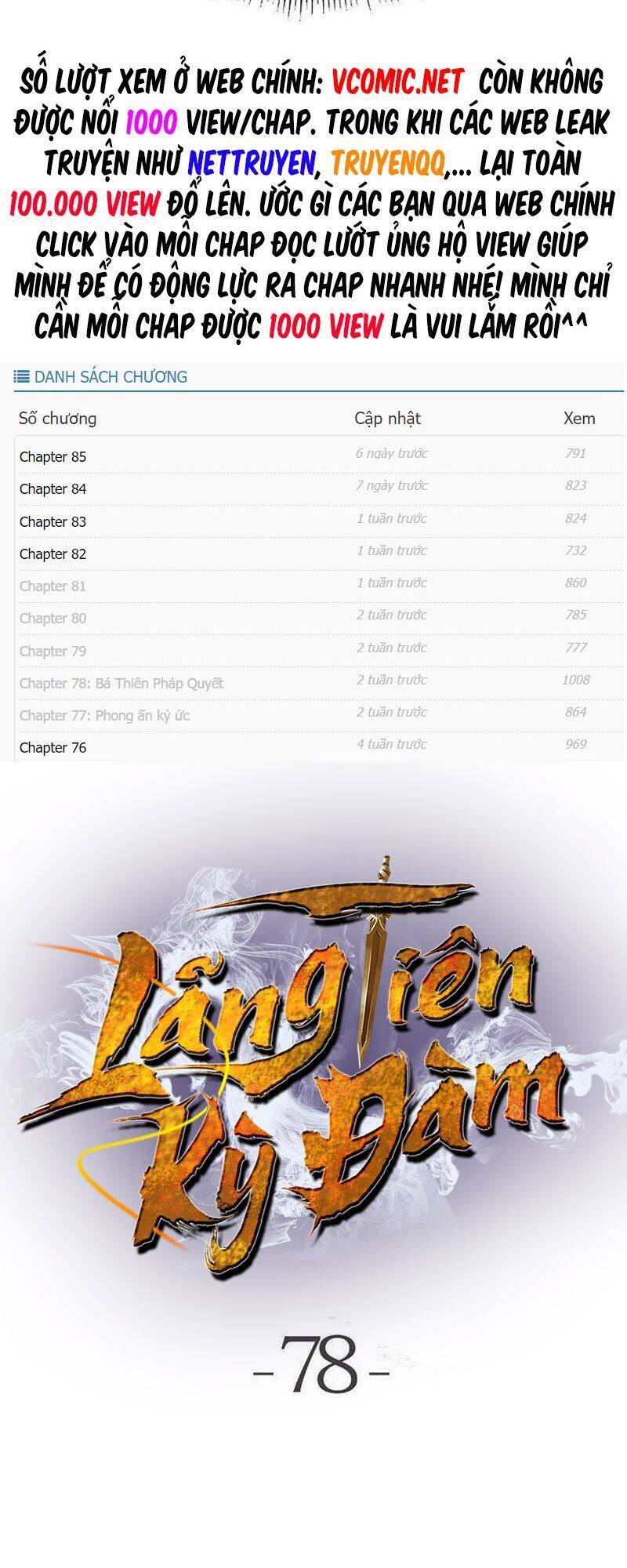 Lãng Tiên Kỳ Đàm Chap 78 - Next Chap 79