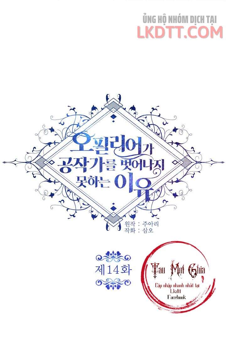 Lý Do Nàng Ophelia Không Thể Chạy Trốn Khỏi Dinh Thự Công Tước Chap 14 - Next Chap 15