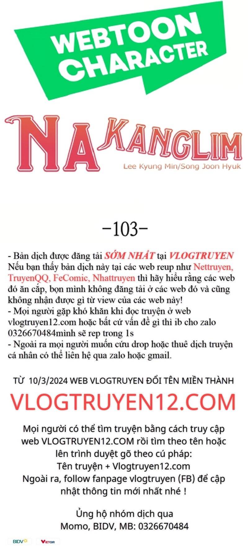 Nhân Vật Webtoon Na Kang Lim Chap 103 - Next Chap 104