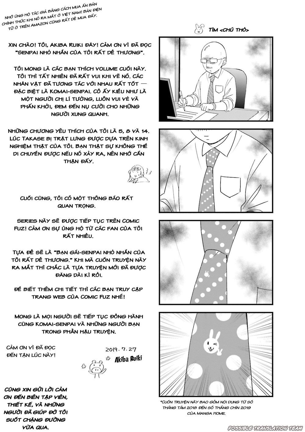 Senpai Nhỏ Nhắn Của Tôi Rất Dễ Thương Chap 295 - Next Chap 296