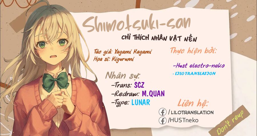 Shimotsuki-San Chỉ Thích Nhân Vật Nền Chap 172 - Next Chap 173