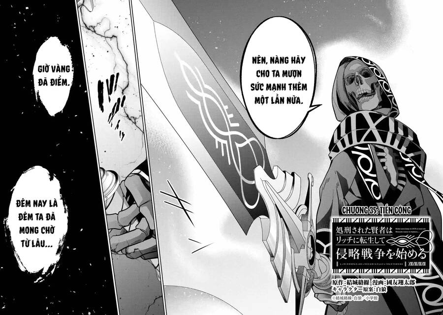 Shokei Sareta Kenja Wa Lich Ni Tensei Shite Shinryaku Sensou Wo Hajimaru Chap 35 - Next Chap 36