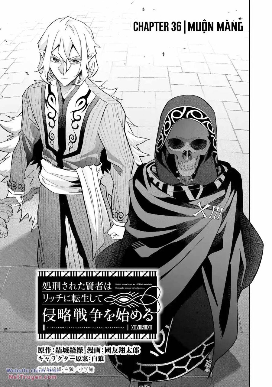 Shokei Sareta Kenja Wa Lich Ni Tensei Shite Shinryaku Sensou Wo Hajimaru Chap 36 - Next Chap 37