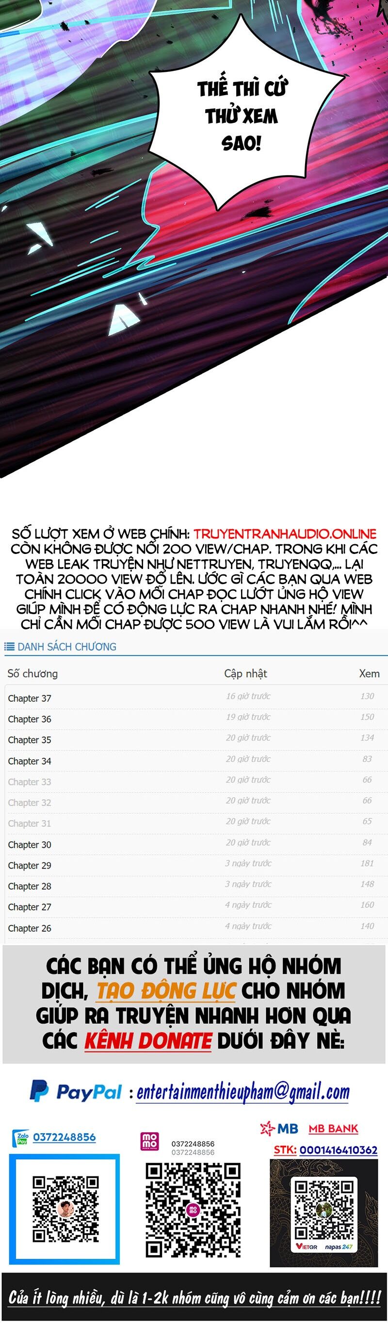 Sư Phụ Của Ta Mỗi Khi Đến Đại Nạn Mới Đột Phá Chap 37 - Next Chap 38