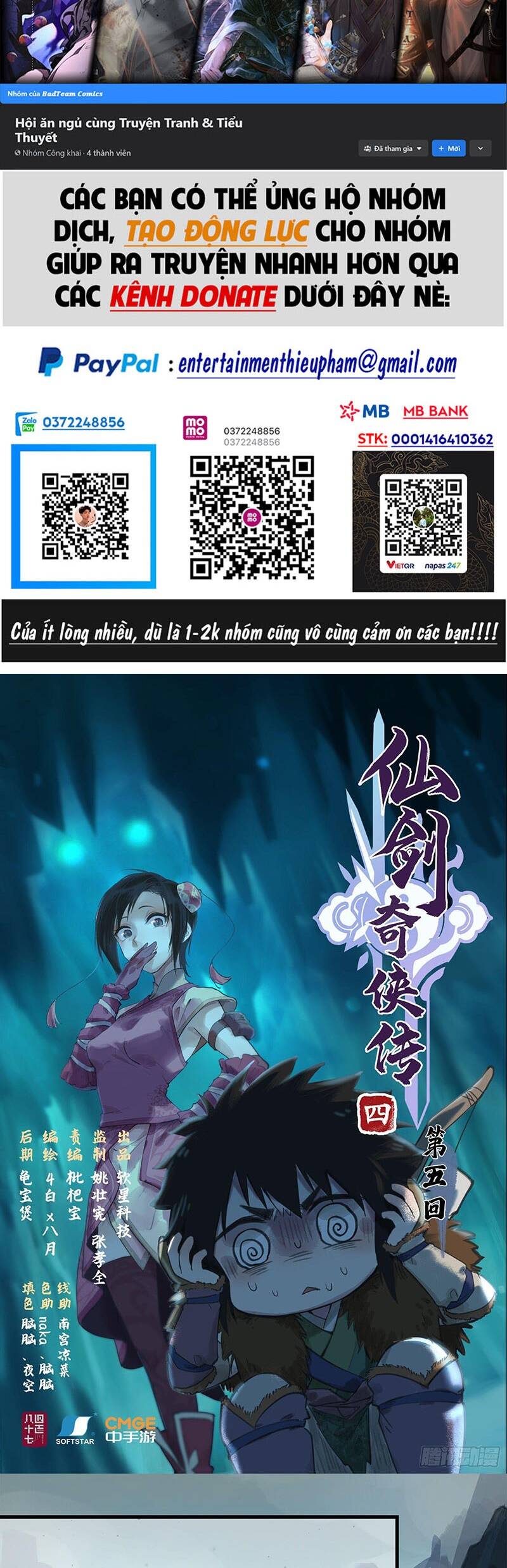 Tiên Kiếm Kỳ Hiệp Truyện Tứ Chap 6 - Next Chap 7