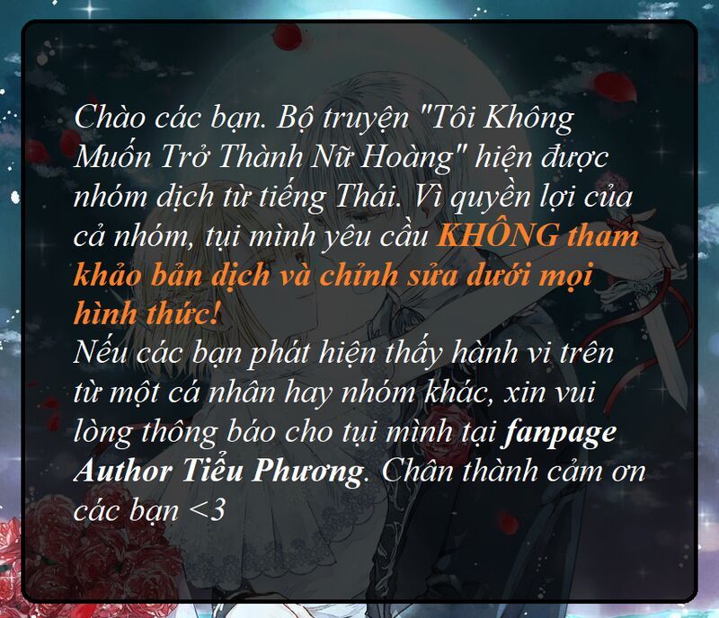 Tôi Không Muốn Trở Thành Hoàng Hậu Chap 3 - Next Chap 4