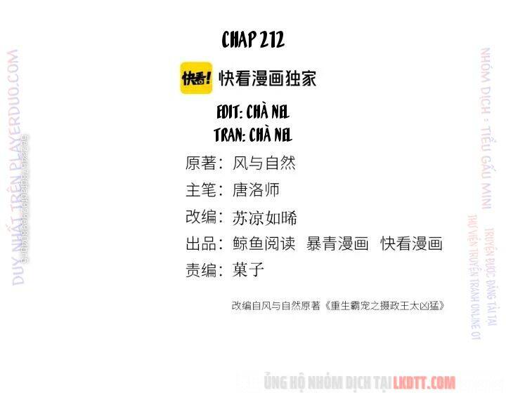 Trọng Sinh Bá Sủng Nhiếp Chính Vương Quá Mạnh Mẽ Chap 212 - Next Chap 213
