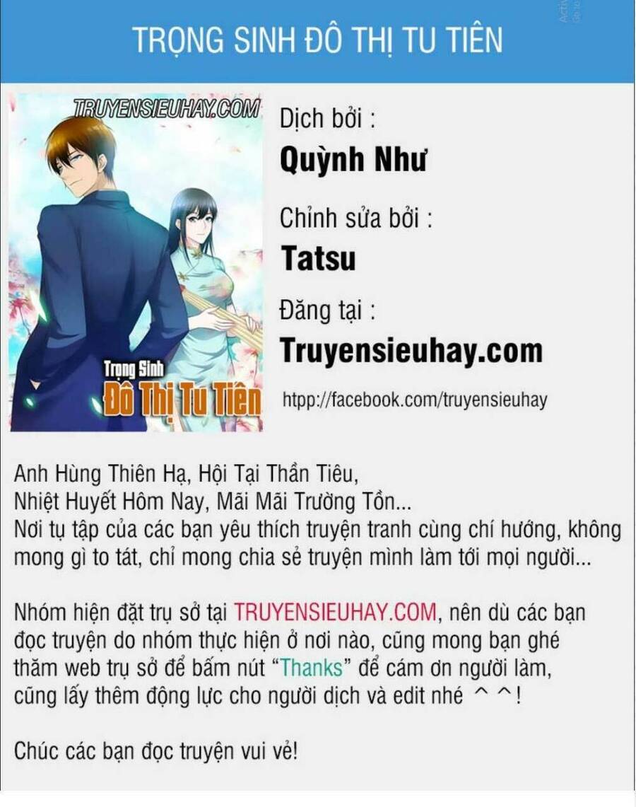 Trọng Sinh Đô Thị Tu Tiên Chap 311 - Next Chap 312