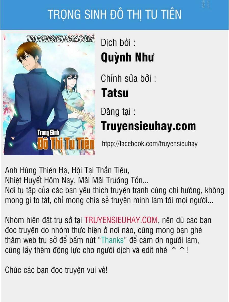 Trọng Sinh Đô Thị Tu Tiên Chap 316 - Next Chap 317