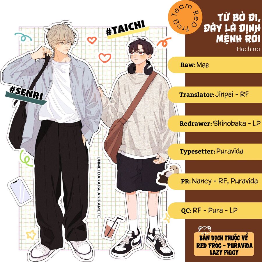 Từ Bỏ Đi Đây Là Định Mệnh Rồi Chap 1 - Next Chap 2