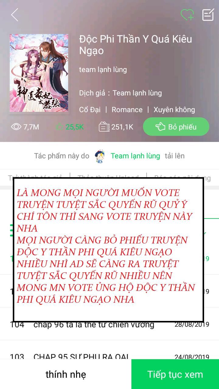 Tuyệt Sắc Quyến Rũ: Quỷ Y Chí Tôn Chap 131 - Next Chap 132