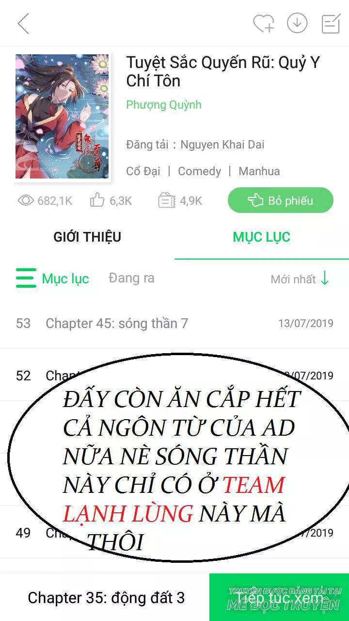 Tuyệt Sắc Quyến Rũ: Quỷ Y Chí Tôn Chap 50 - Next Chap 51