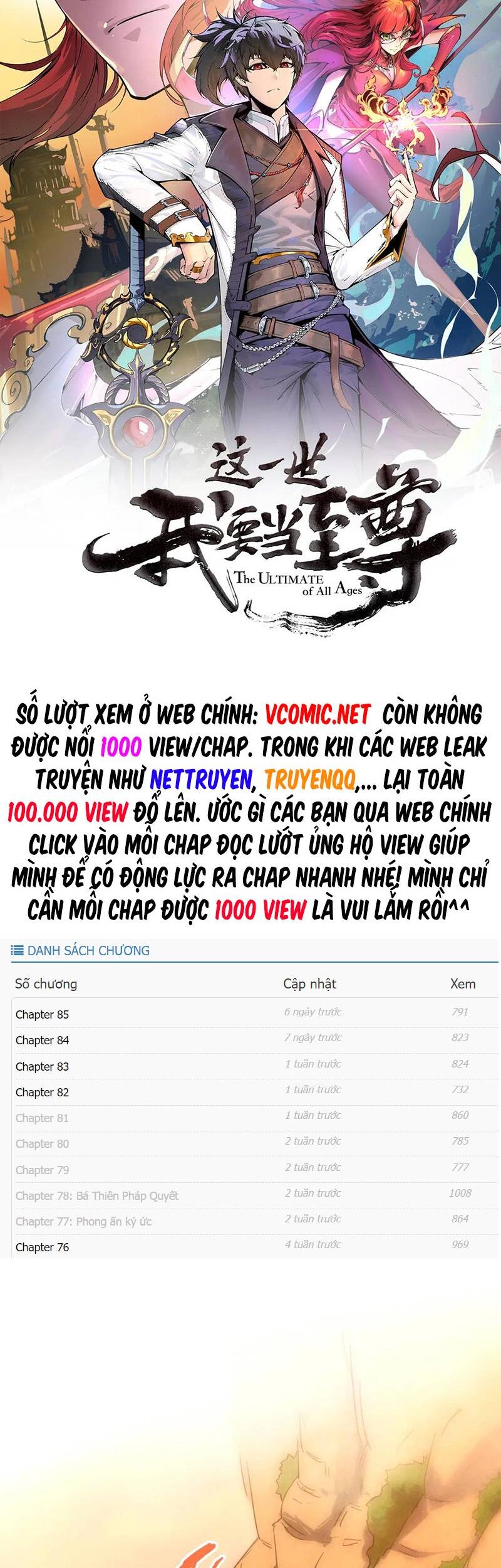Vạn Cổ Chí Tôn Chap 103 - Next Chap 104