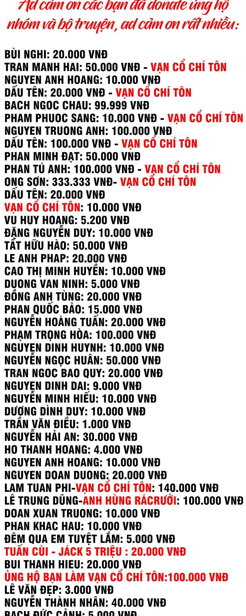 Vạn Cổ Chí Tôn Chap 118 - Next Chap 119