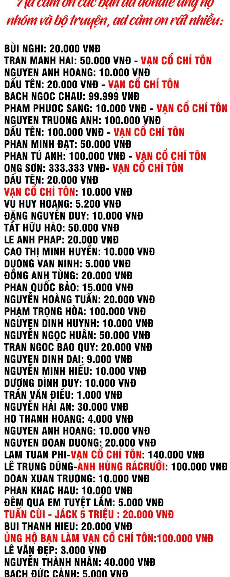 Vạn Cổ Chí Tôn Chap 119 - Next Chap 120
