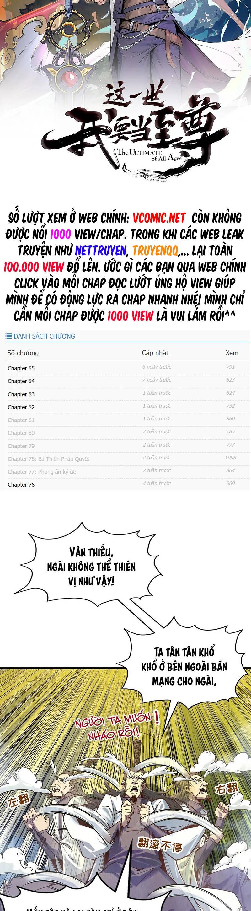 Vạn Cổ Chí Tôn Chap 145 - Next Chap 146