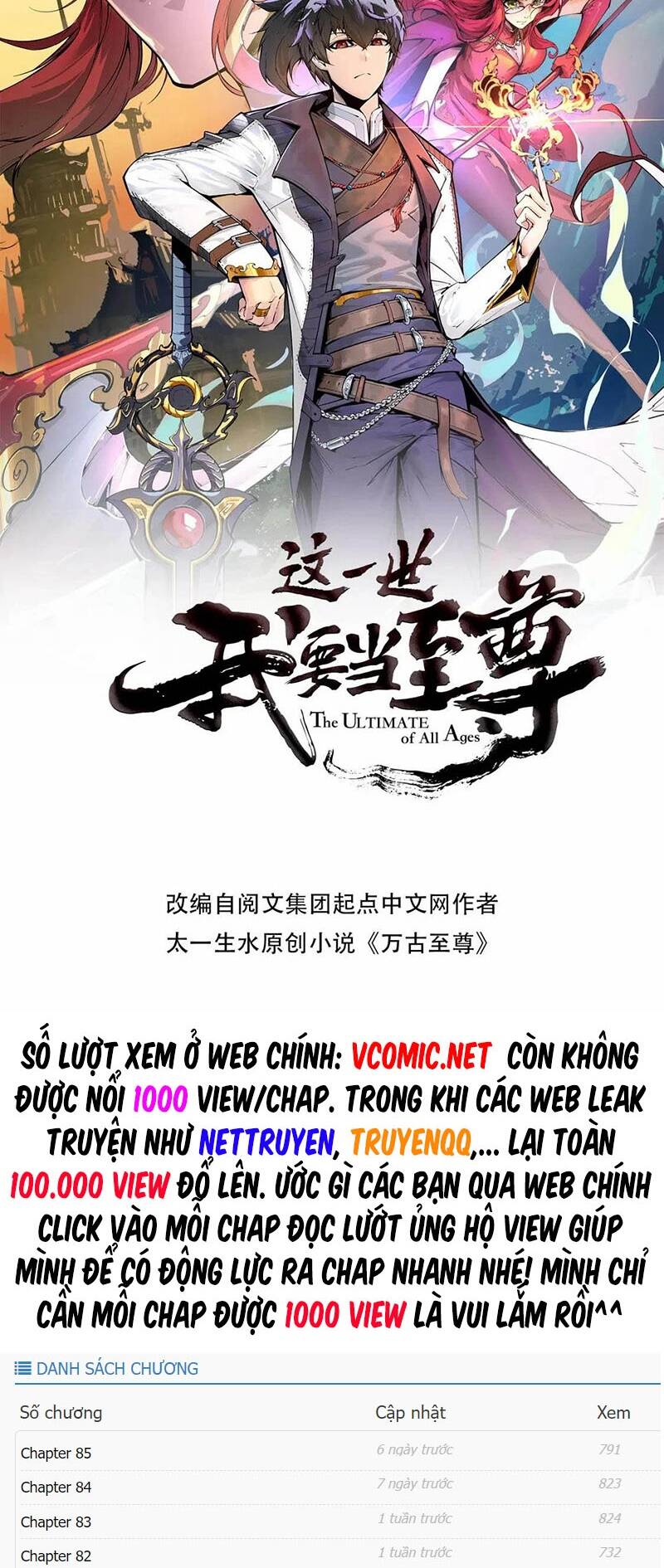 Vạn Cổ Chí Tôn Chap 155 - Next Chap 156
