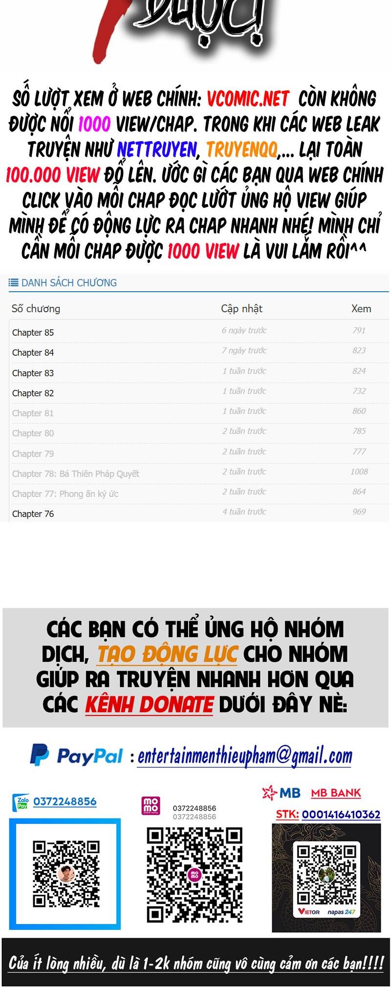 Vạn Cổ Chí Tôn Chap 176 - Next Chap 177