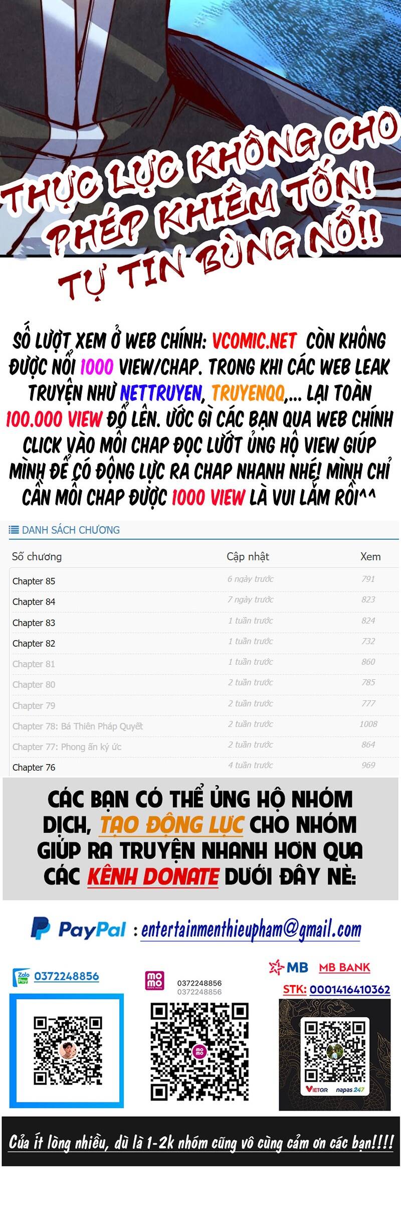 Vạn Cổ Chí Tôn Chap 180 - Next Chap 181